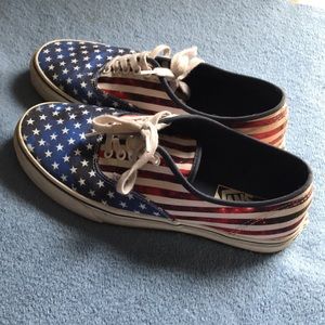 Men’s American flag vans size 8.5